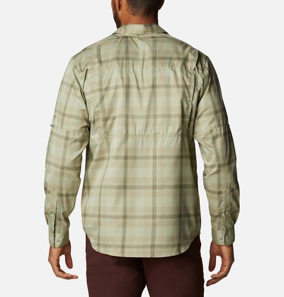 Columbia Silver Ridge Lite Plaid Shirts Green For Men's NZ64531 New Zealand